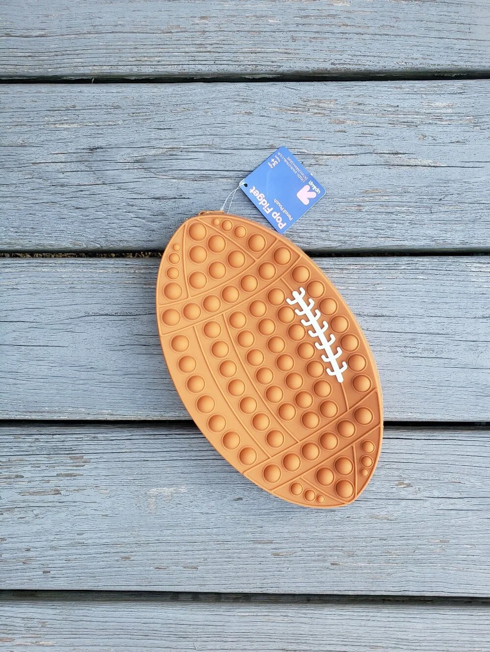 Football Silicone Pop Fidget Pencil Pouch